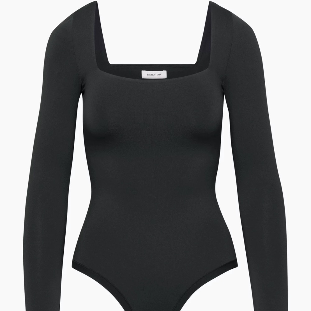 Aritzia Babaton Contour Women's Squareneck Bodysuit in Black (Size S)